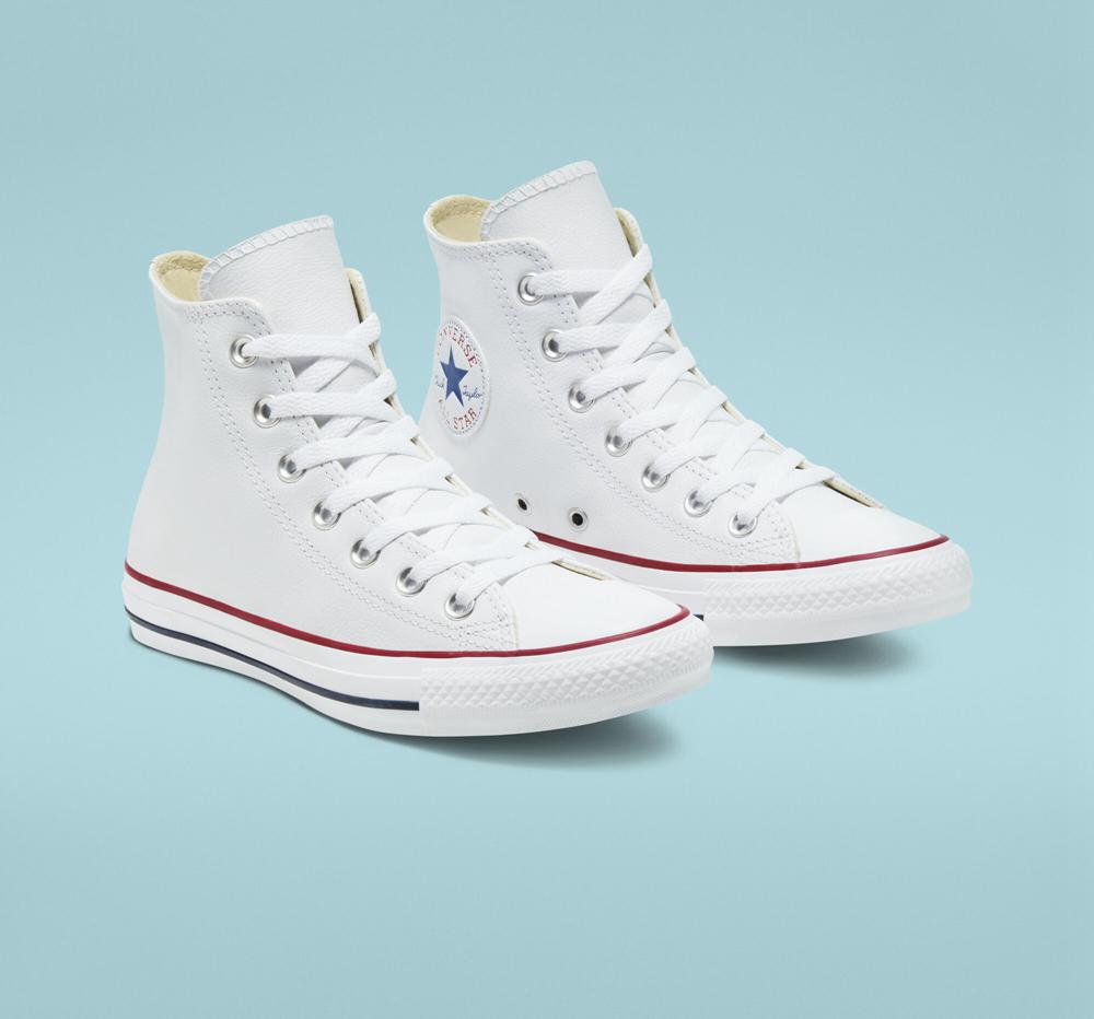 High Tops Tenis Converse Chuck Taylor All Star Leather Unisex Mujer Blancas  Colombia |  WULNE-2945