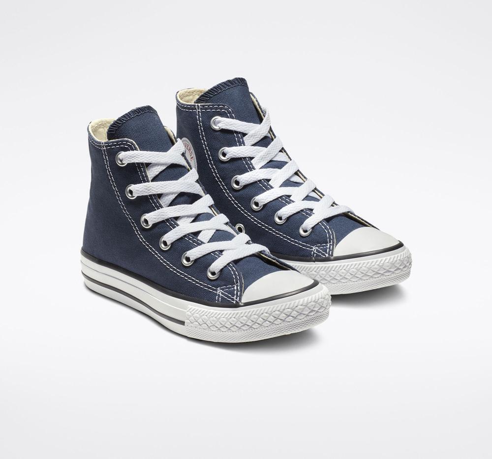 High Tops Tenis Converse Chuck Taylor All Star Classic Little Kids Niña Azul Marino  Colombia |  XBAEP-1349