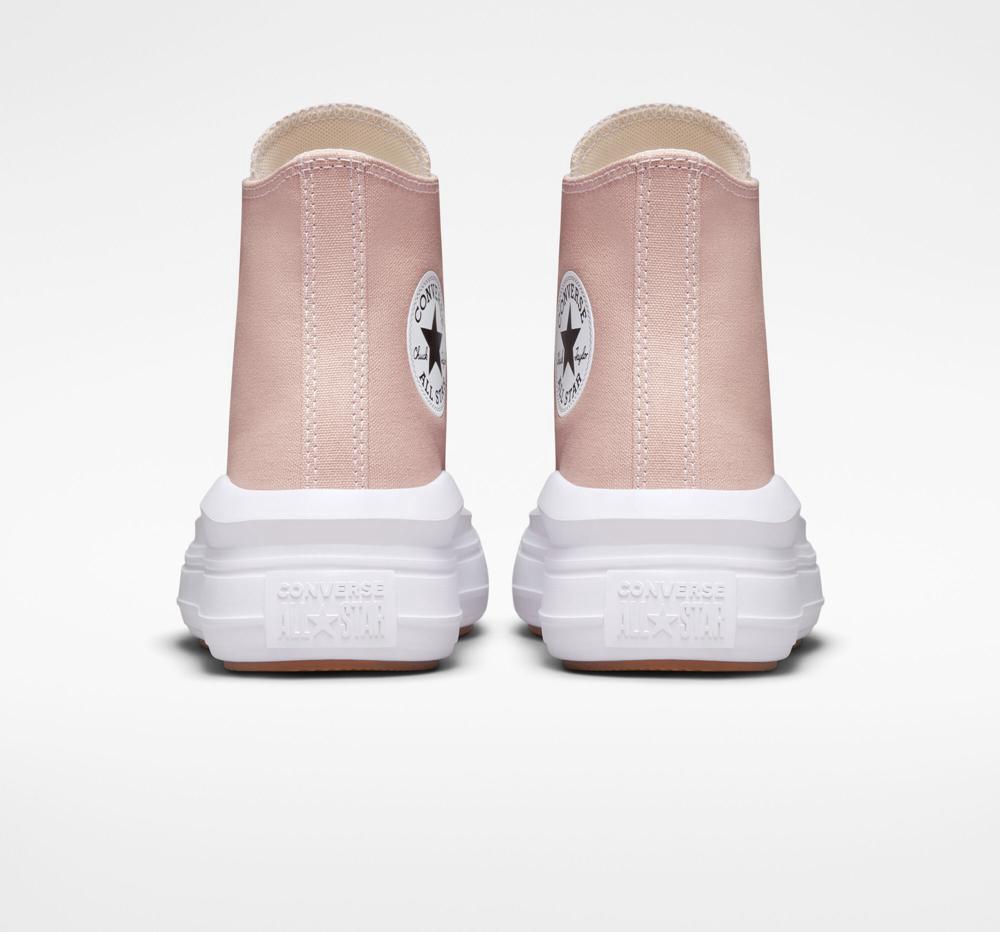 High Tops Tenis Converse Chuck Taylor All Star Move Plataforma Mujer Rosas Blancas  Colombia |  XJENW-2697