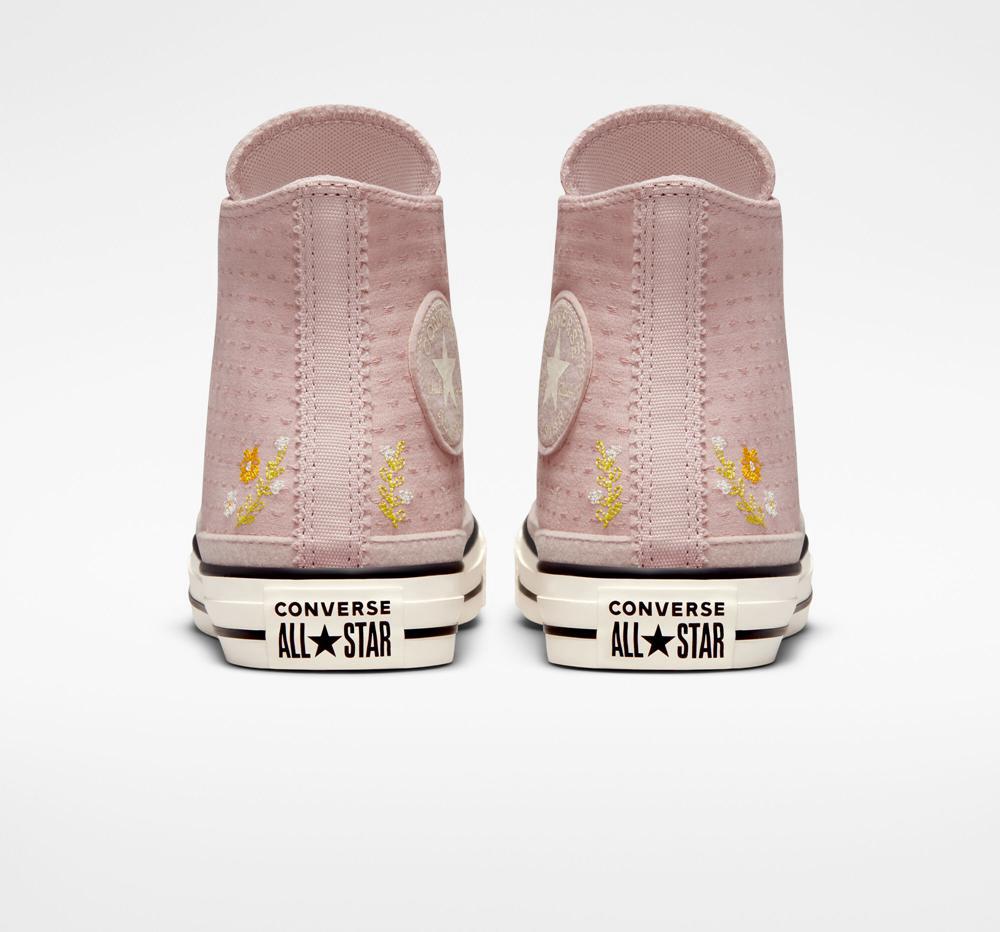 High Tops Tenis Converse Chuck Taylor All Star Autumn Embroidery Mujer Rosas Limón  Colombia |  YRDKC-7105