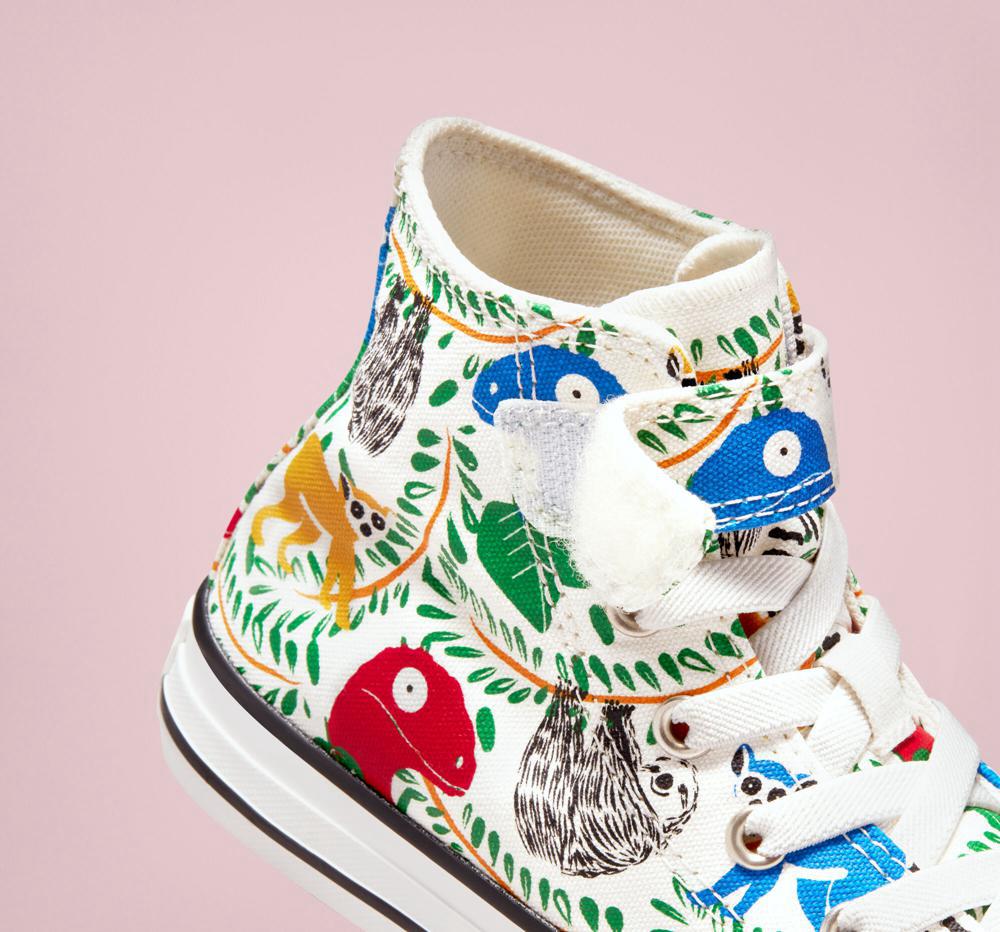 High Tops Tenis Converse Chuck Taylor All Star Easy On Multicolored Animals Little Kids Niño Blancas Negras  Colombia |  YVODN-9450