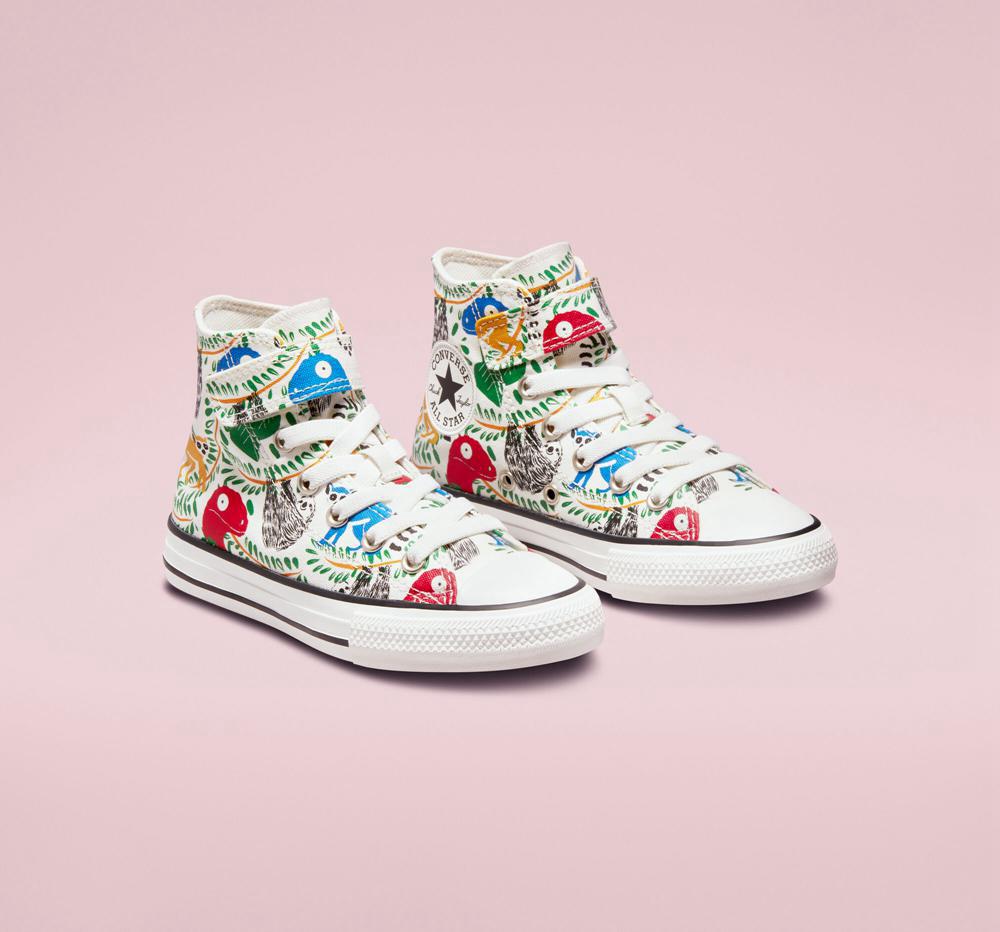 High Tops Tenis Converse Chuck Taylor All Star Easy On Multicolored Animals Little Kids Niño Blancas Negras  Colombia |  YVODN-9450