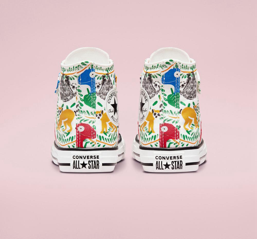 High Tops Tenis Converse Chuck Taylor All Star Easy On Multicolored Animals Little Kids Niño Blancas Negras  Colombia |  YVODN-9450