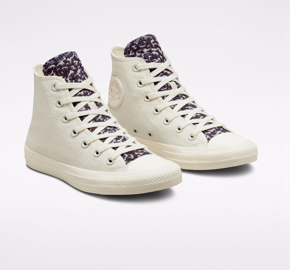 High Tops Tenis Converse Chuck Taylor All Star Jacquard Camo Mujer Blancas Plateadas  Colombia |  ZLWTN-0795
