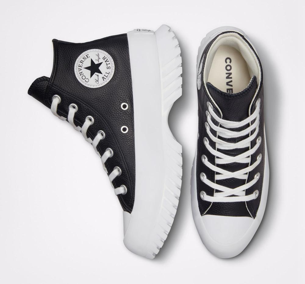 High Tops Tenis Converse Chuck Taylor All Star Lugged 2.0 Leather Unisex Mujer Negras Blancas  Colombia |  ZUHOK-6725