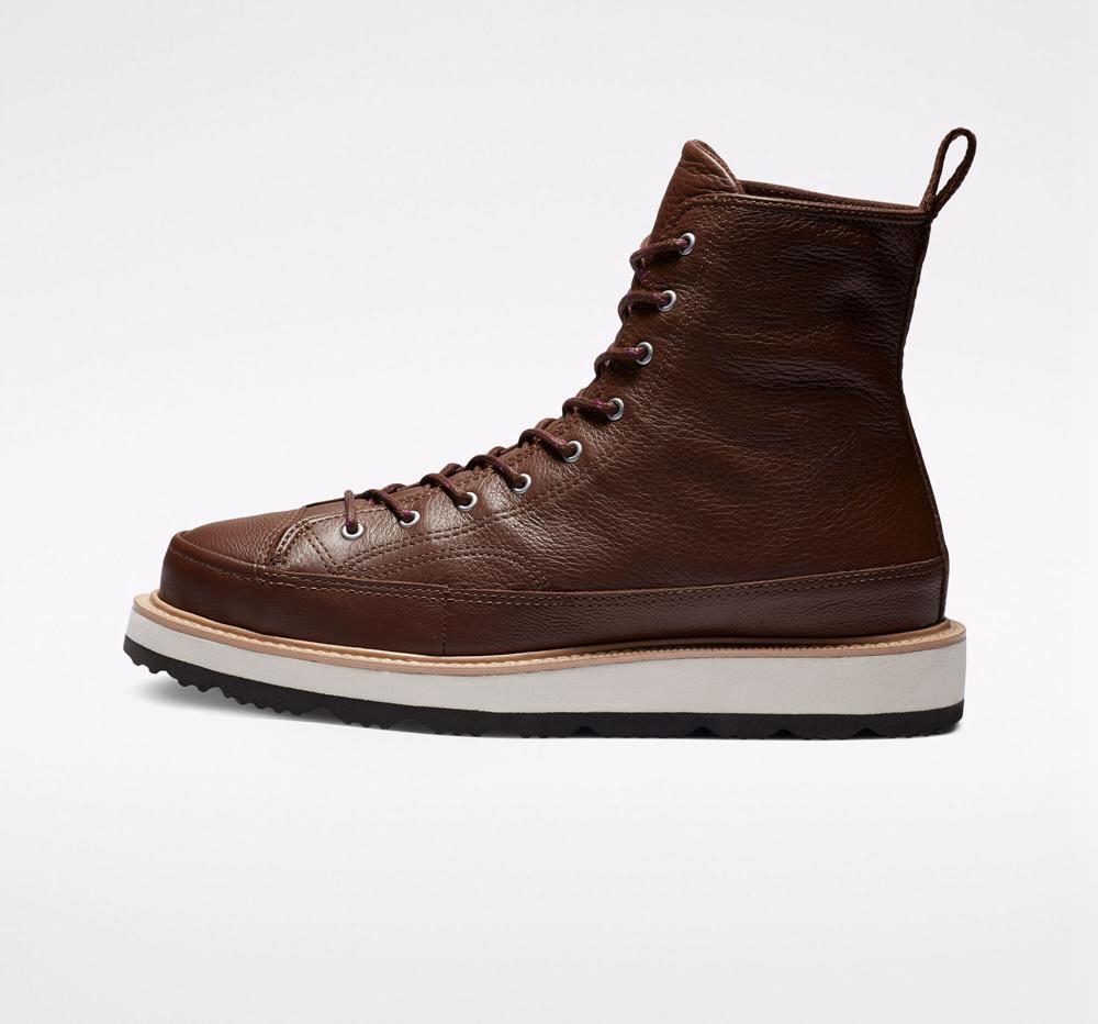 High Tops Tenis Converse Chuck Taylor Crafted Boot Unisex Hombre Chocolate Verde Menta Negras  Colombia |  INXBR-1407