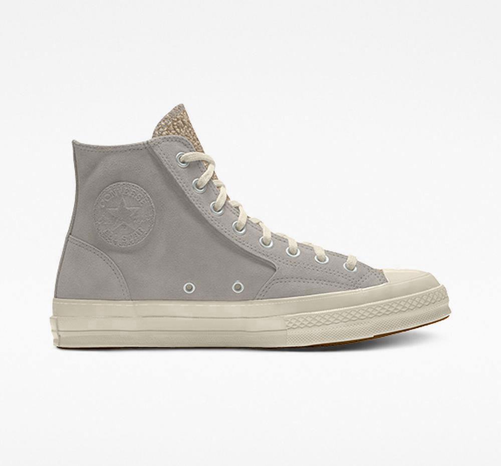 High Tops Tenis Converse Custom Chuck 70 Suede By You Unisex Mujer Gris  Colombia |  FZBPJ-4193