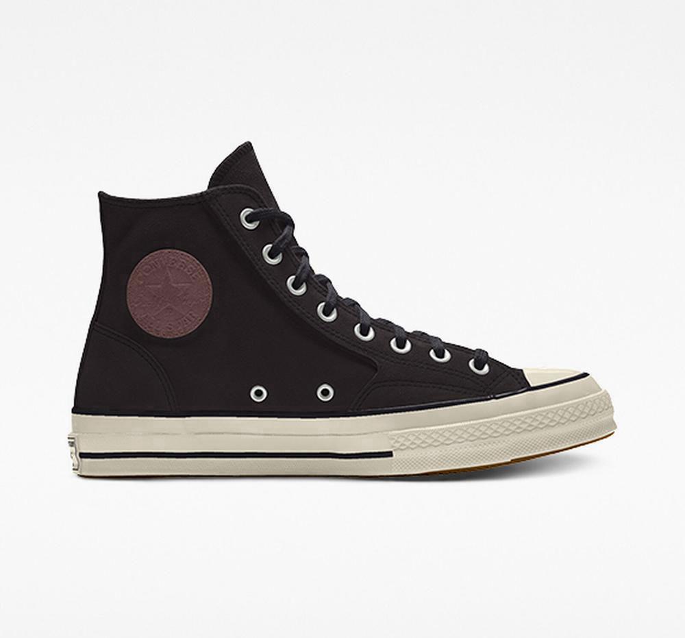 High Tops Tenis Converse Custom Chuck 70 Suede By You Unisex Hombre Negras  Colombia |  GAFVX-0798