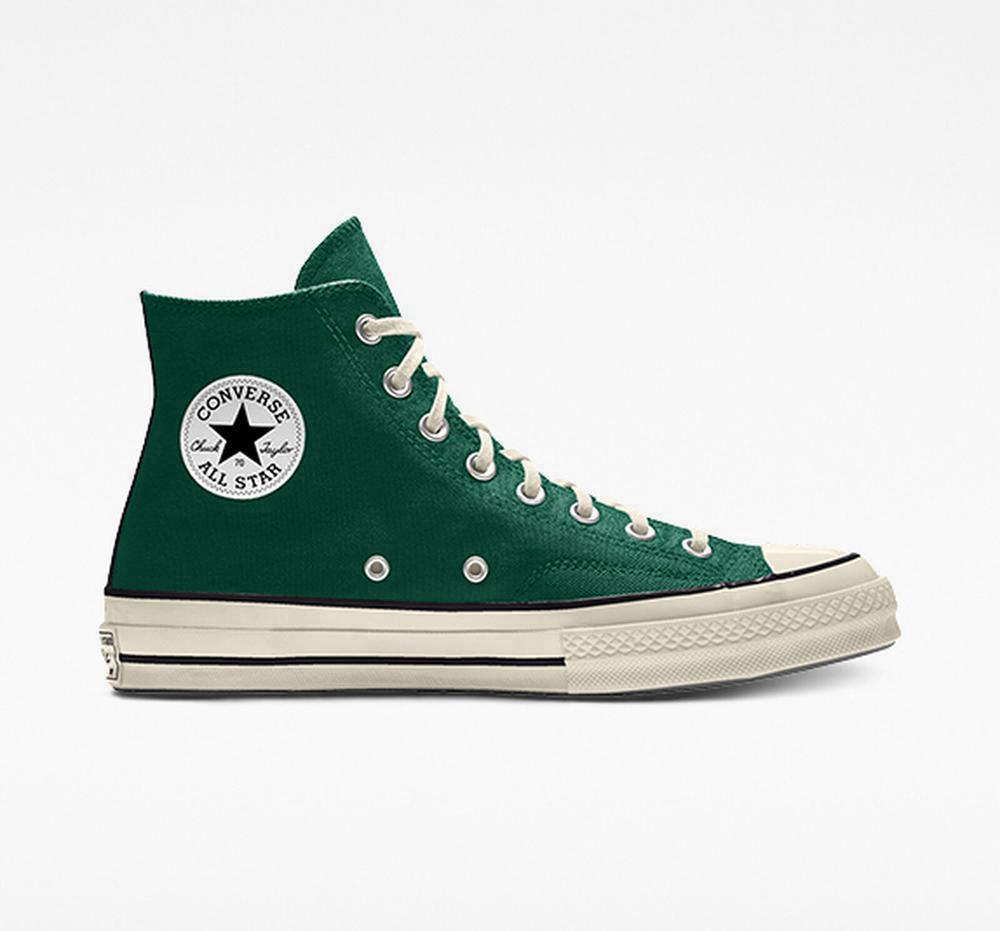 High Tops Tenis Converse Custom Chuck 70 Vintage Canvas By You Unisex Mujer Verde  Colombia |  IEGCB-2875