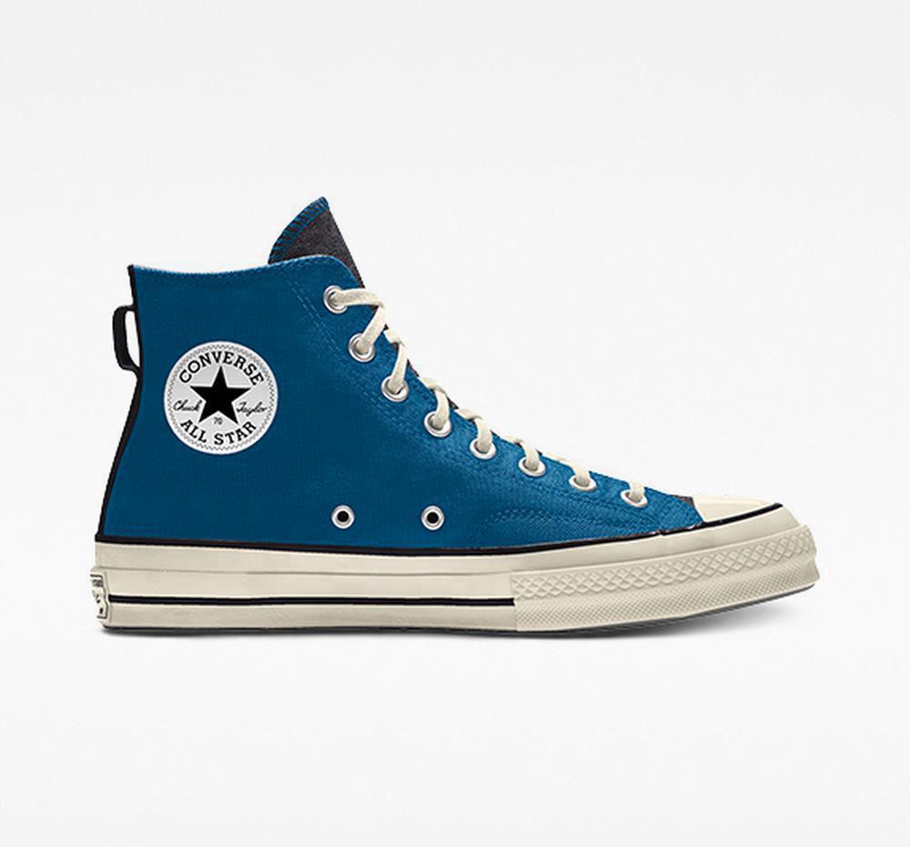 High Tops Tenis Converse Custom Chuck 70 Vintage Canvas By You Unisex Hombre Marinablue  Colombia |  USGEA-6279