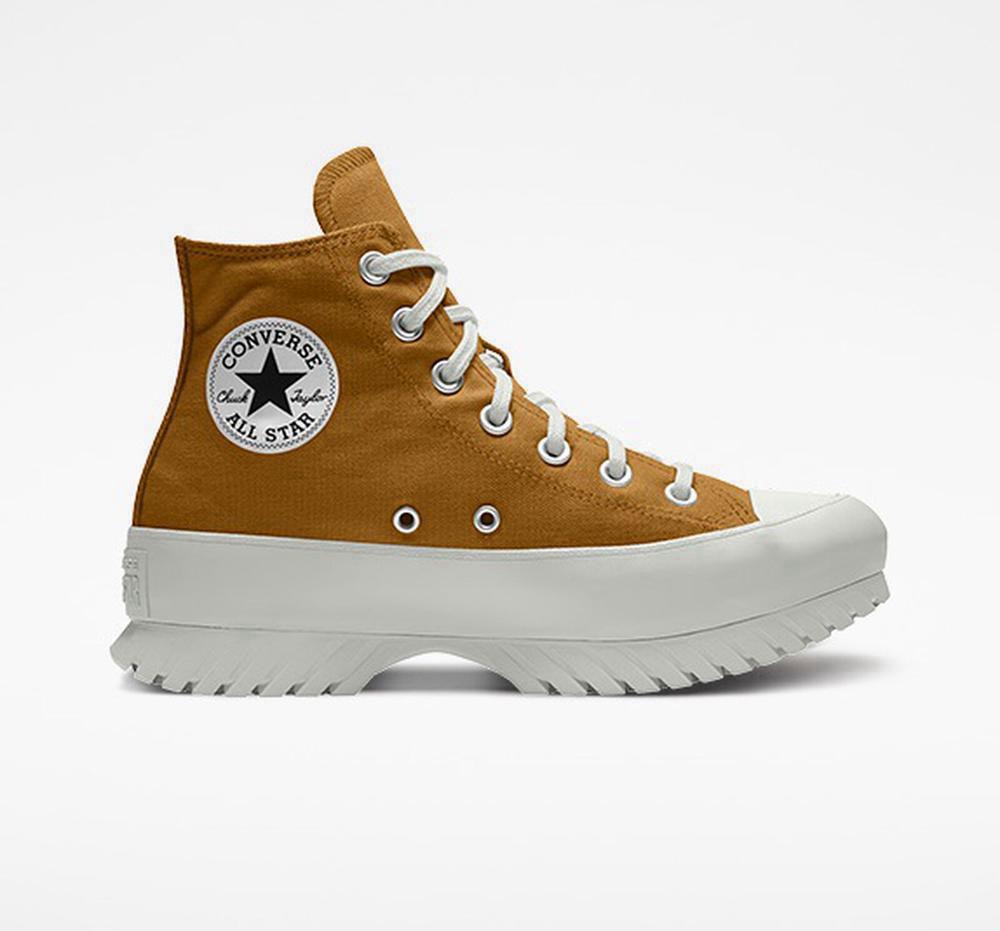 High Tops Tenis Converse Custom Chuck Taylor All Star Lugged Plataforma By You Unisex Mujer Marrones  Colombia |  FGSPK-9314