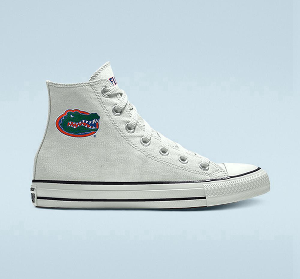 High Tops Tenis Converse Custom Chuck Taylor All Star University Of Florida Gators By You Unisex Hombre Blancas  Colombia |  VILYC-4593