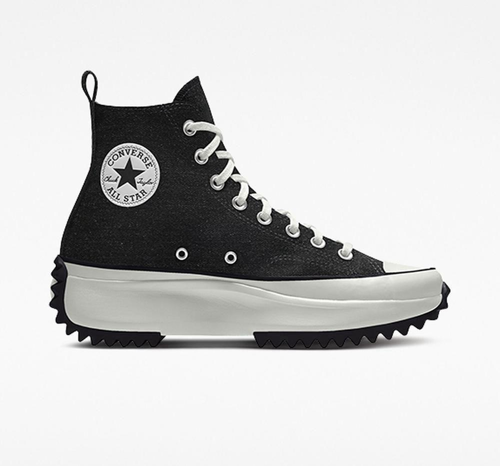 High Tops Tenis Converse Custom Run Star Hike By You Unisex Hombre Blackdenim  Colombia |  BAHTN-7504