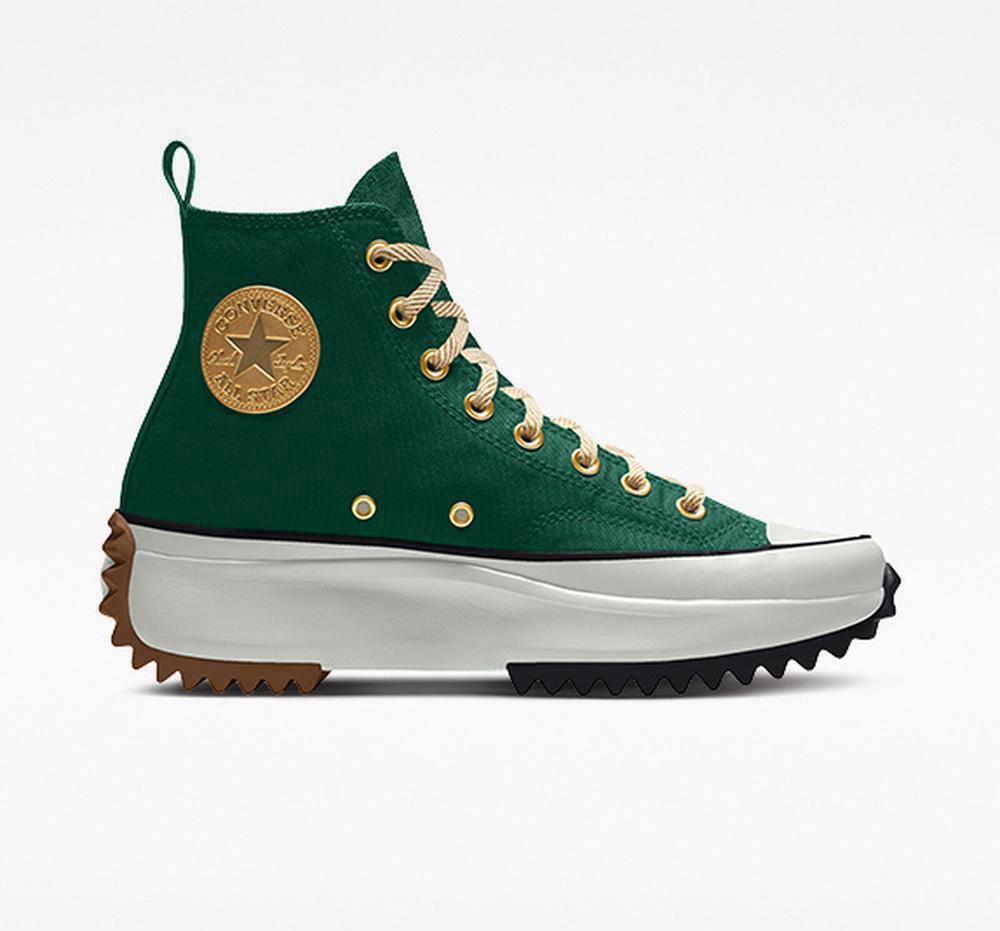 High Tops Tenis Converse Custom Run Star Hike By You Unisex Hombre Mid Night Clover Holiday Lace  Colombia |  MRCWQ-2614