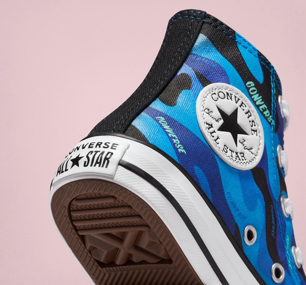 High Tops Tenis Converse Híbrido Camo Chuck Taylor All Star Little Kids Niña Azules Negras Blancas  Colombia |  RUWFS-2657