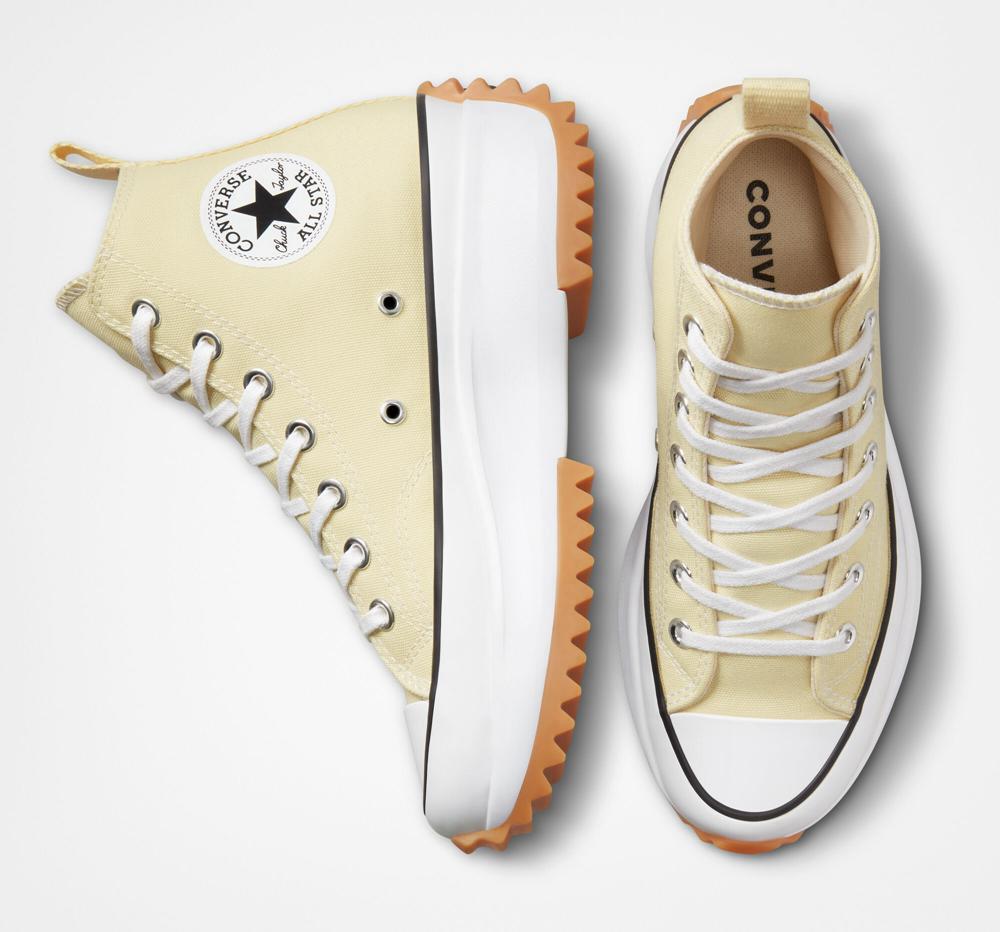 High Tops Tenis Converse Run Star Hike Plataforma Seasonal Color Unisex Hombre Amarillo Limón Negras Blancas  Colombia |  AKGLI-8795
