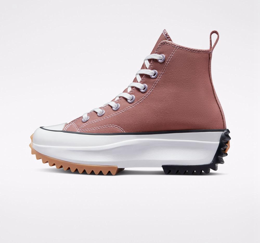 High Tops Tenis Converse Run Star Hike Plataforma Seasonal Color Unisex Hombre Burdeos Negras Blancas  Colombia |  EQUJY-4756