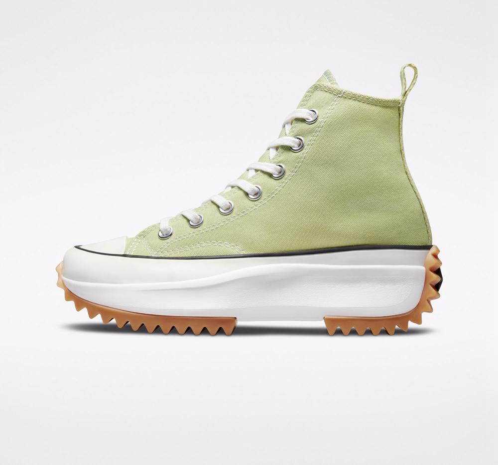 High Tops Tenis Converse Run Star Hike Plataforma Seasonal Color Unisex Hombre Verde Oliva Negras Blancas  Colombia |  QMNRY-5287