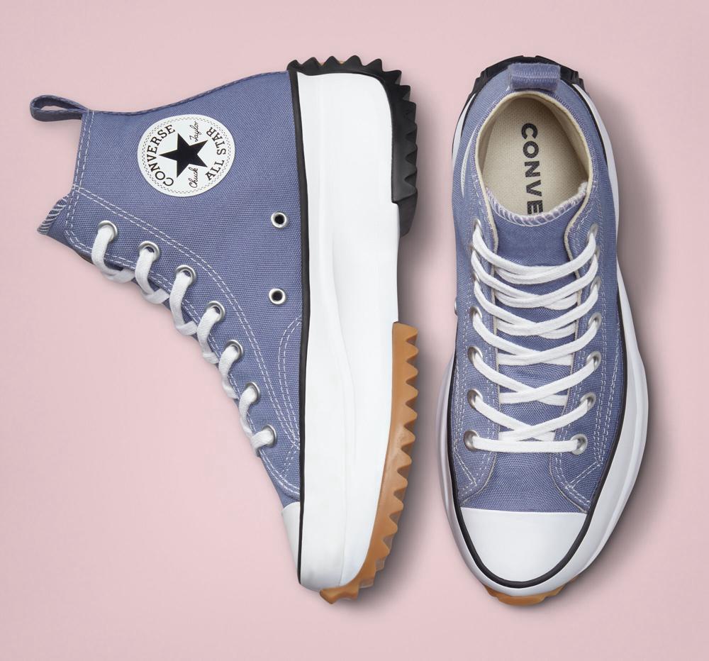 High Tops Tenis Converse Run Star Hike Plataforma Seasonal Color Unisex Hombre Moradas Negras Blancas  Colombia |  XARZU-8913