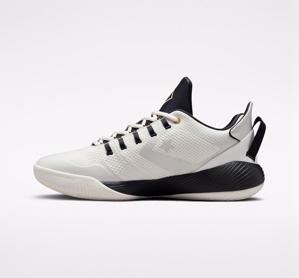 Low Tops Tenis Converse All Star Bb Shift Gold Detail Basketball Hombre Blancas Doradas Negras  Colombia |  QLDTG-7083