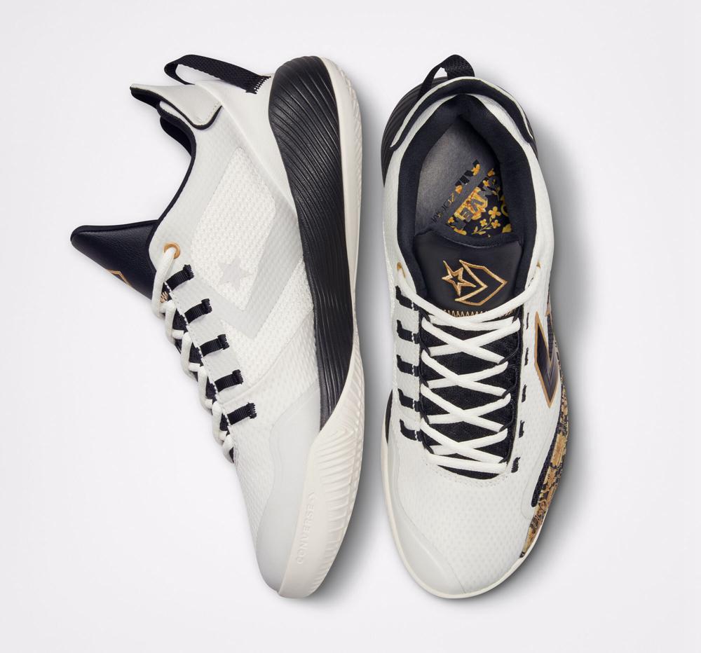 Low Tops Tenis Converse All Star Bb Shift Gold Detail Basketball Hombre Blancas Doradas Negras  Colombia |  QLDTG-7083