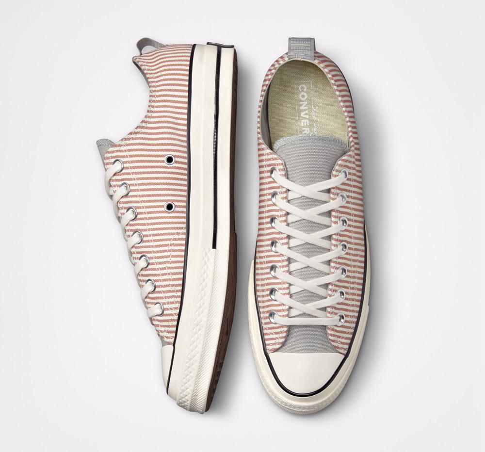 Low Tops Tenis Converse Chuck 70 Crafted Stripe Unisex Hombre Marrones  Colombia |  GKPHD-2087