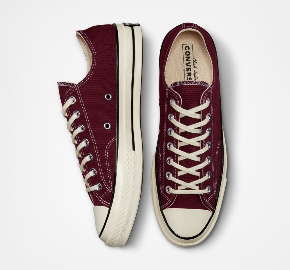 Low Tops Tenis Converse Chuck 70 Vintage Canvas Unisex Mujer Burdeos Verde Menta Negras  Colombia |  FTONZ-1698