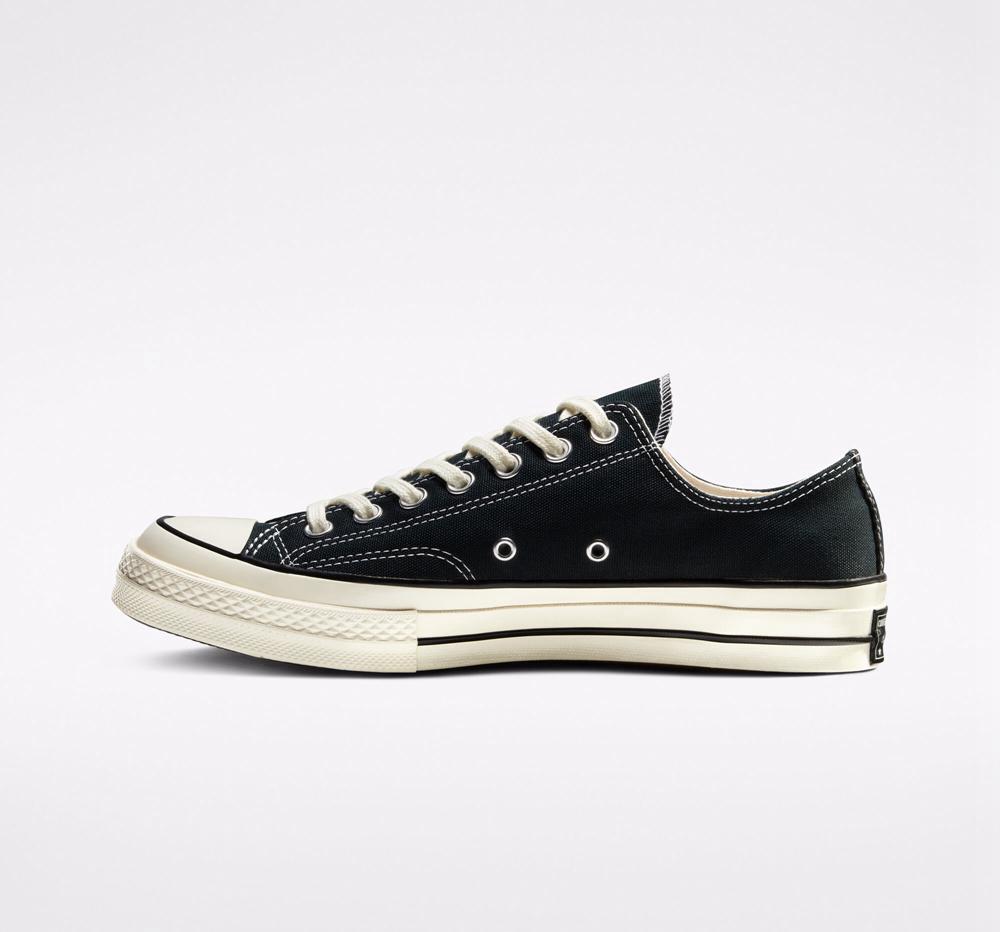 Low Tops Tenis Converse Chuck 70 Vintage Canvas Unisex Mujer Negras Negras  Colombia |  RVUBQ-7159