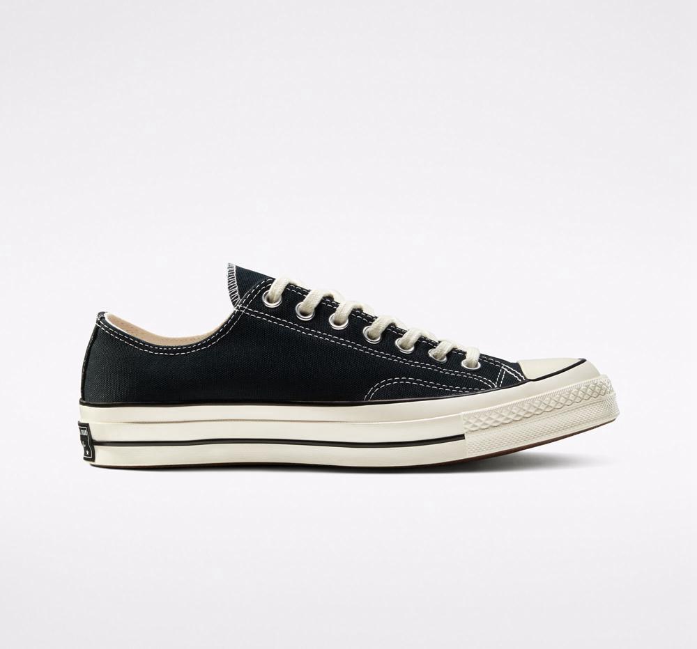 Low Tops Tenis Converse Chuck 70 Vintage Canvas Unisex Mujer Negras Negras  Colombia |  RVUBQ-7159