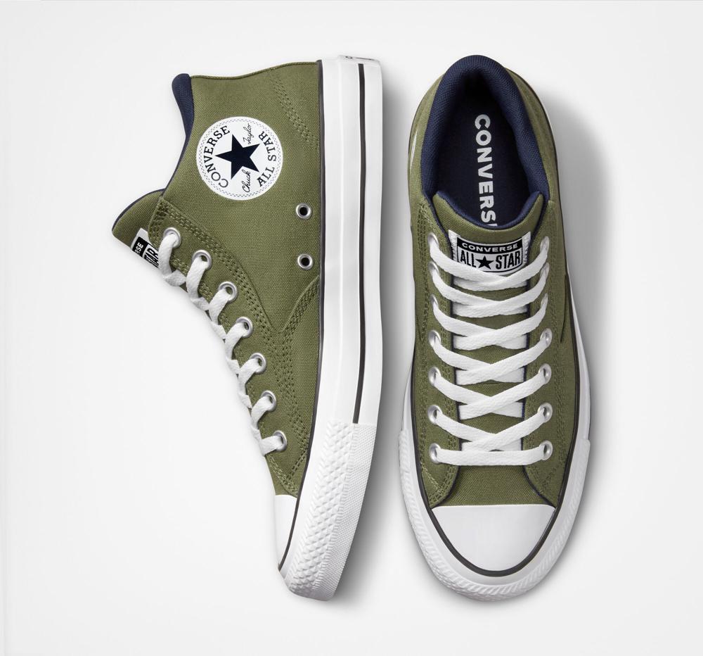 Low Tops Tenis Converse Chuck Taylor All Star Malden Calle Unisex Mid Hombre Verde Obsidian Blancas  Colombia |  AWPLI-0591