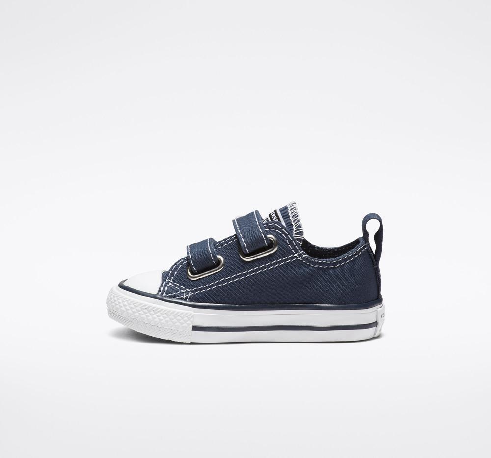 Low Tops Tenis Converse Chuck Taylor All Star Easy On Toddler Niña Azul Marino Blancas  Colombia |  AZVGM-7132