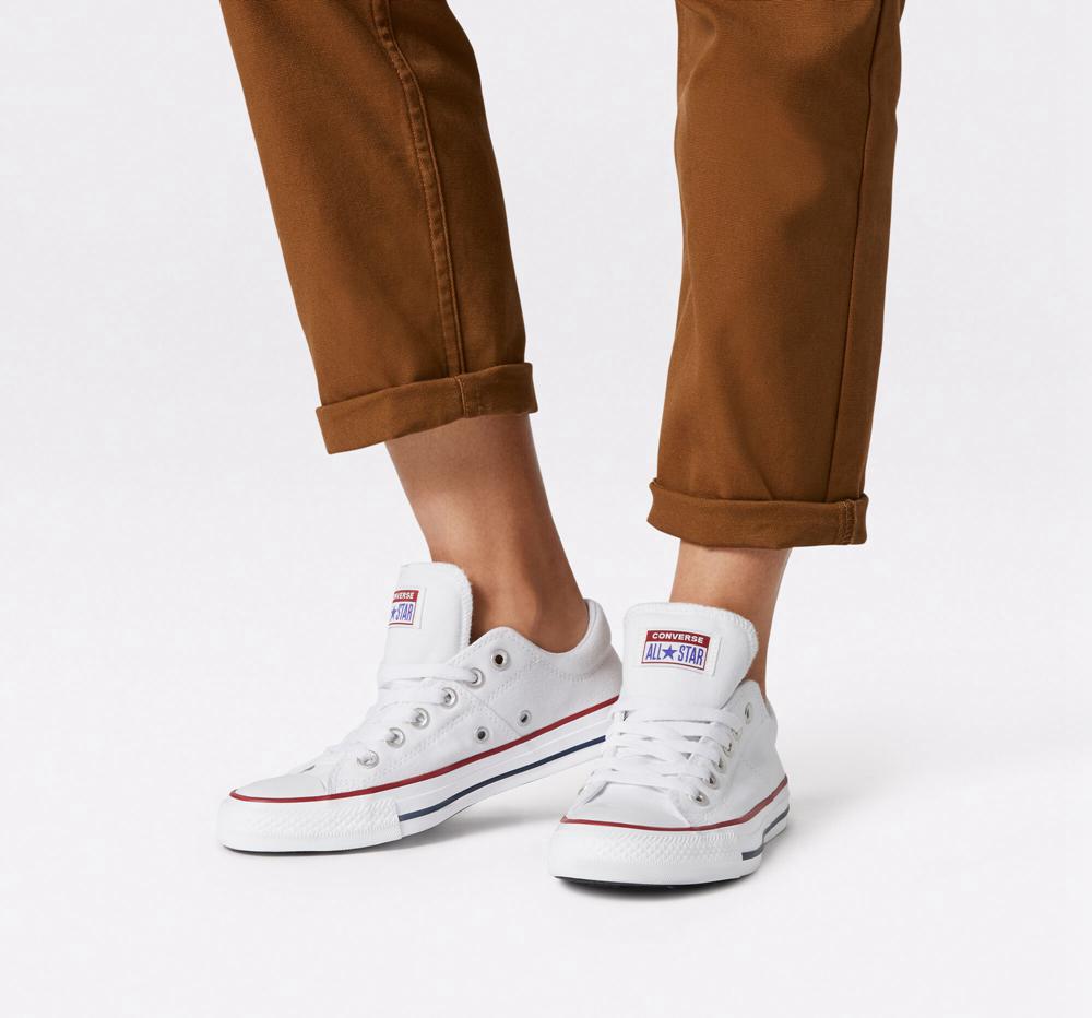 Low Tops Tenis Converse Chuck Taylor All Star Madison Mujer Blancas Blancas Blancas  Colombia |  CYDWP-8263