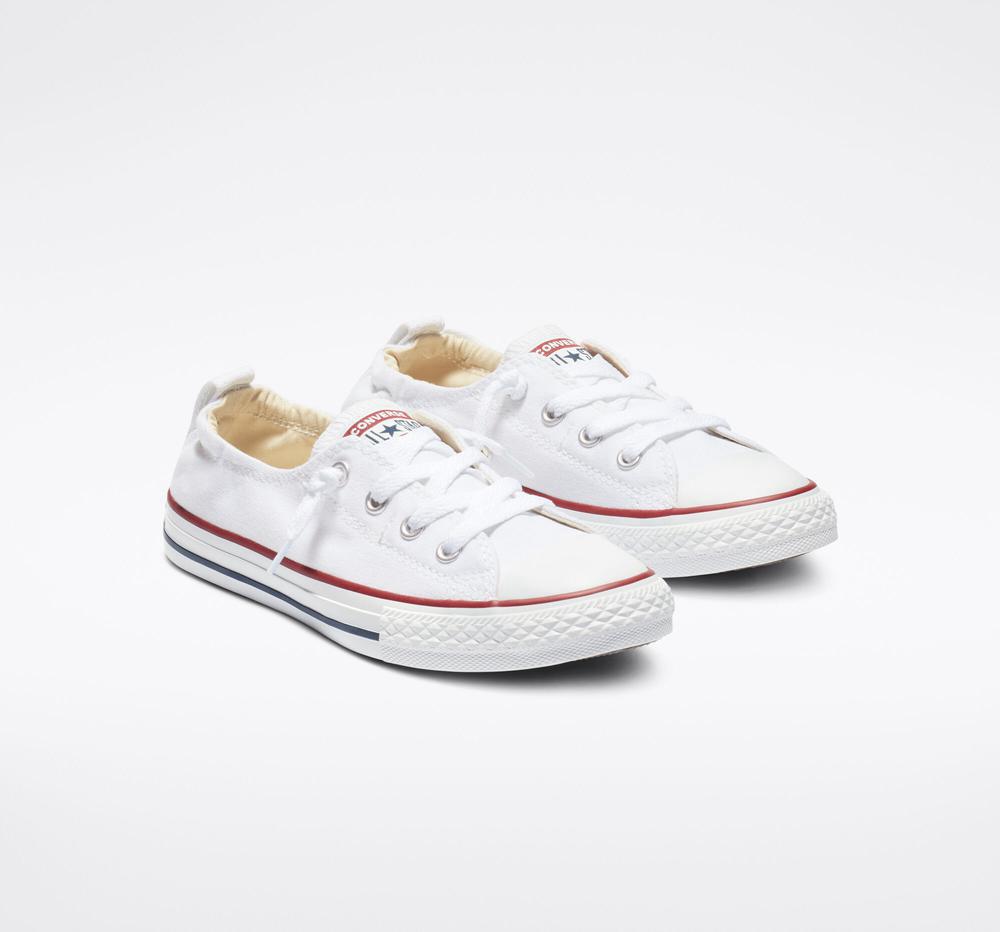 Low Tops Tenis Converse Chuck Taylor All Star Shoreline Slip Big Kids Niña Blancas  Colombia |  DOHZW-1025
