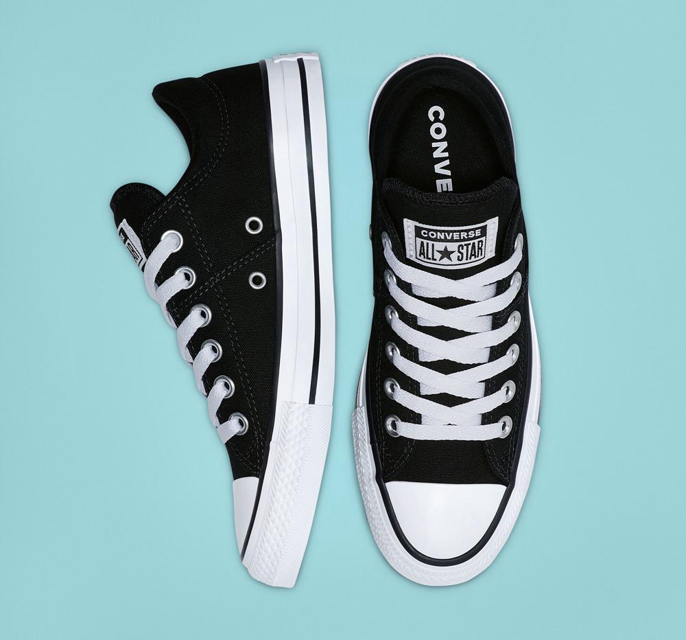 Low Tops Tenis Converse Chuck Taylor All Star Madison Mujer Negras Blancas Negras  Colombia |  GJWVX-3716