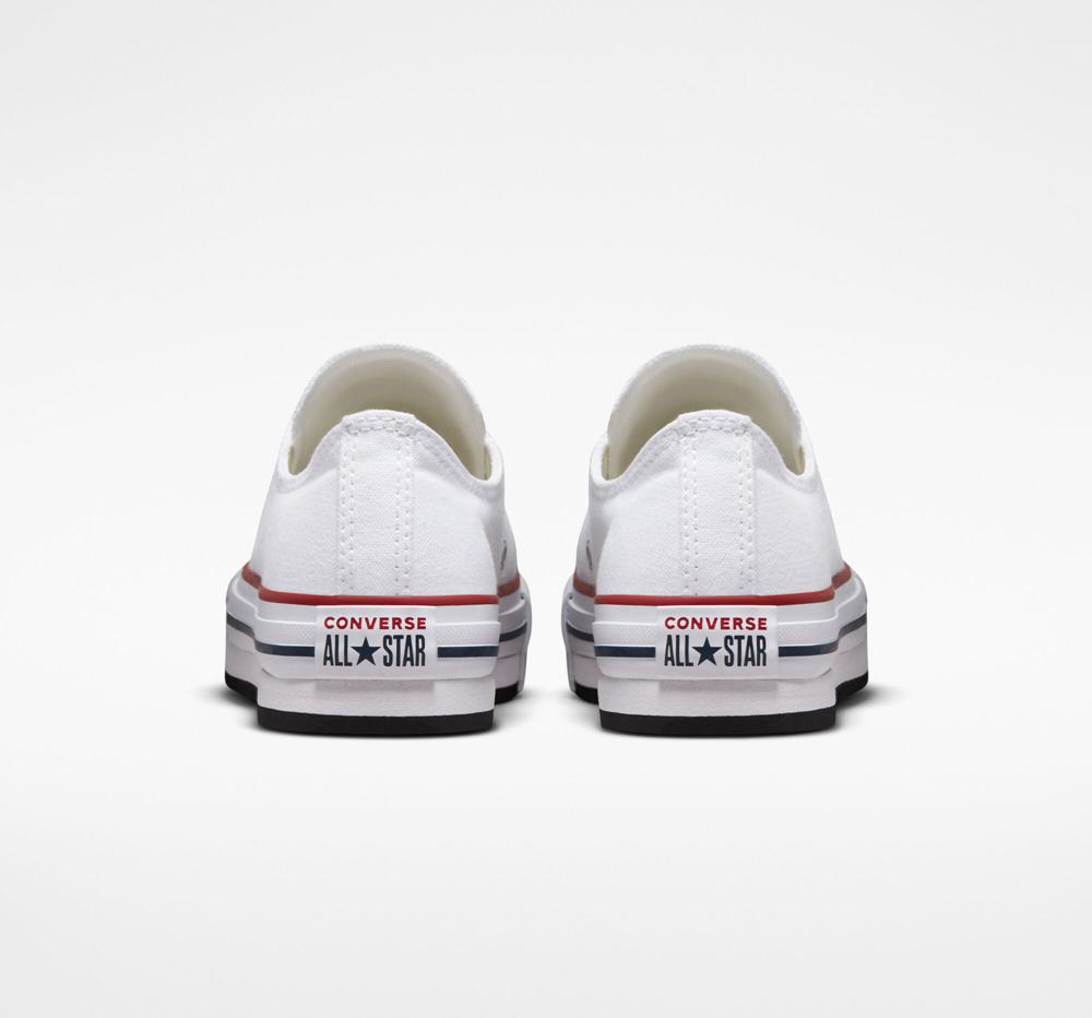 Low Tops Tenis Converse Chuck Taylor All Star Lift Plataforma Big Kids Niña Blancas Azul Marino  Colombia |  HKQWX-1087