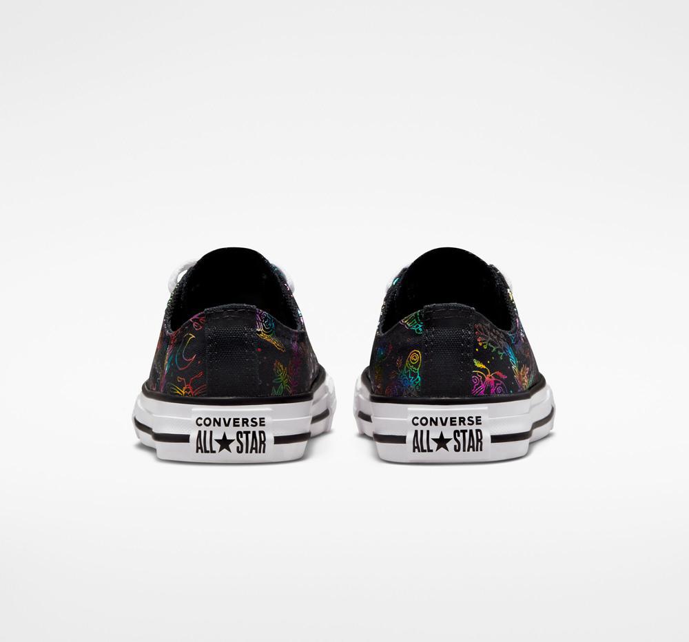 Low Tops Tenis Converse Chuck Taylor All Star Butterfly Shine Little Kids Niña Negras Rosas Moradas Azules  Colombia |  HPMXN-7021