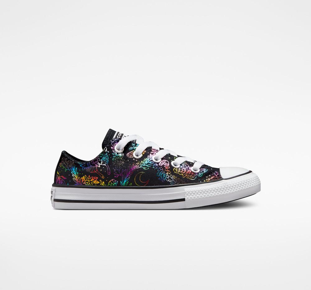 Low Tops Tenis Converse Chuck Taylor All Star Butterfly Shine Little Kids Niña Negras Rosas Moradas Azules  Colombia |  HPMXN-7021
