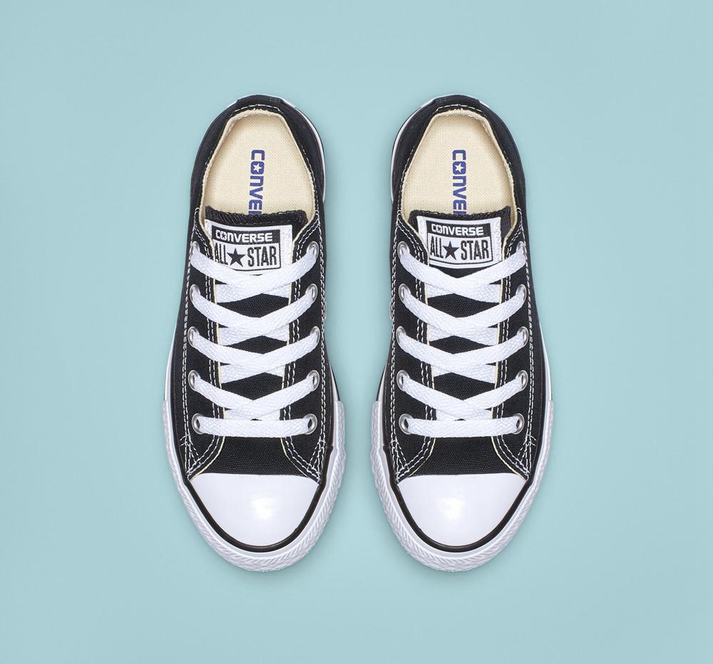 Low Tops Tenis Converse Chuck Taylor All Star Classic Little Kids Niño Negras  Colombia |  MIVXS-0325