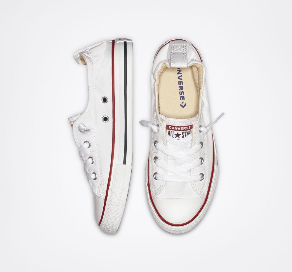 Low Tops Tenis Converse Chuck Taylor All Star Shoreline Slip Big Kids Niño Blancas  Colombia |  MWYRC-4356