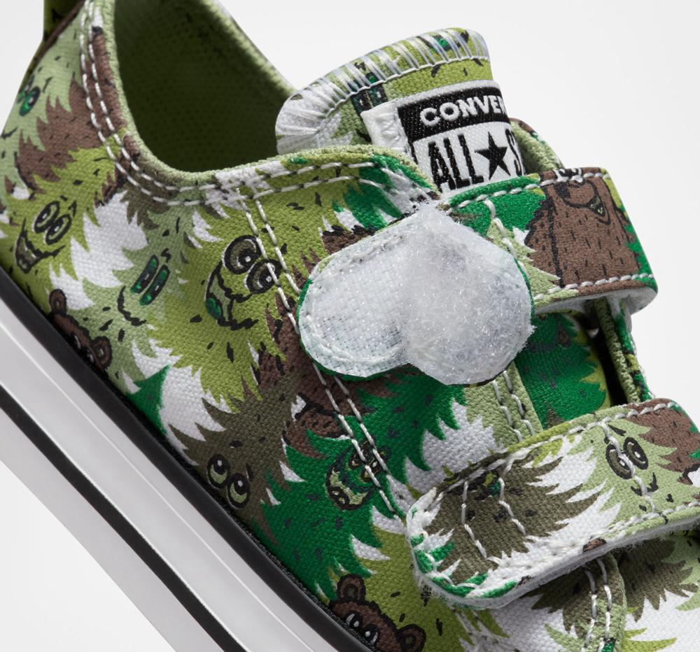 Low Tops Tenis Converse Chuck Taylor All Star Easy On Forest Camo Toddler Niño Blancas Verde Verde  Colombia |  OHMNE-1502