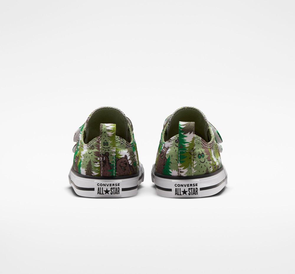 Precio Low Tops Tenis Converse Colombia - Chuck Taylor All Star Easy On Forest Camo Blancas Verde Verde