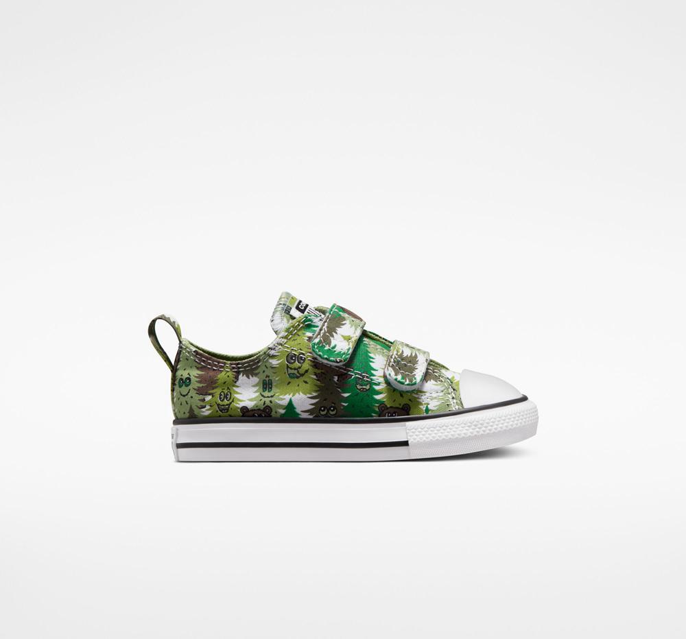 Low Tops Tenis Converse Chuck Taylor All Star Easy On Forest Camo Toddler Niño Blancas Verde Verde  Colombia |  OHMNE-1502
