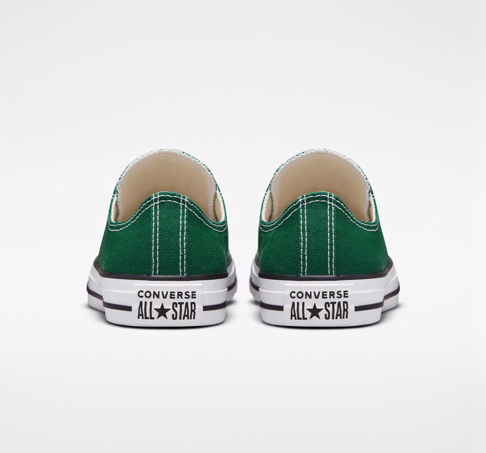 Low Tops Tenis Converse Chuck Taylor All Star Seasonal Color Unisex Mujer Verde Blancas Negras  Colombia |  PKFTG-1075