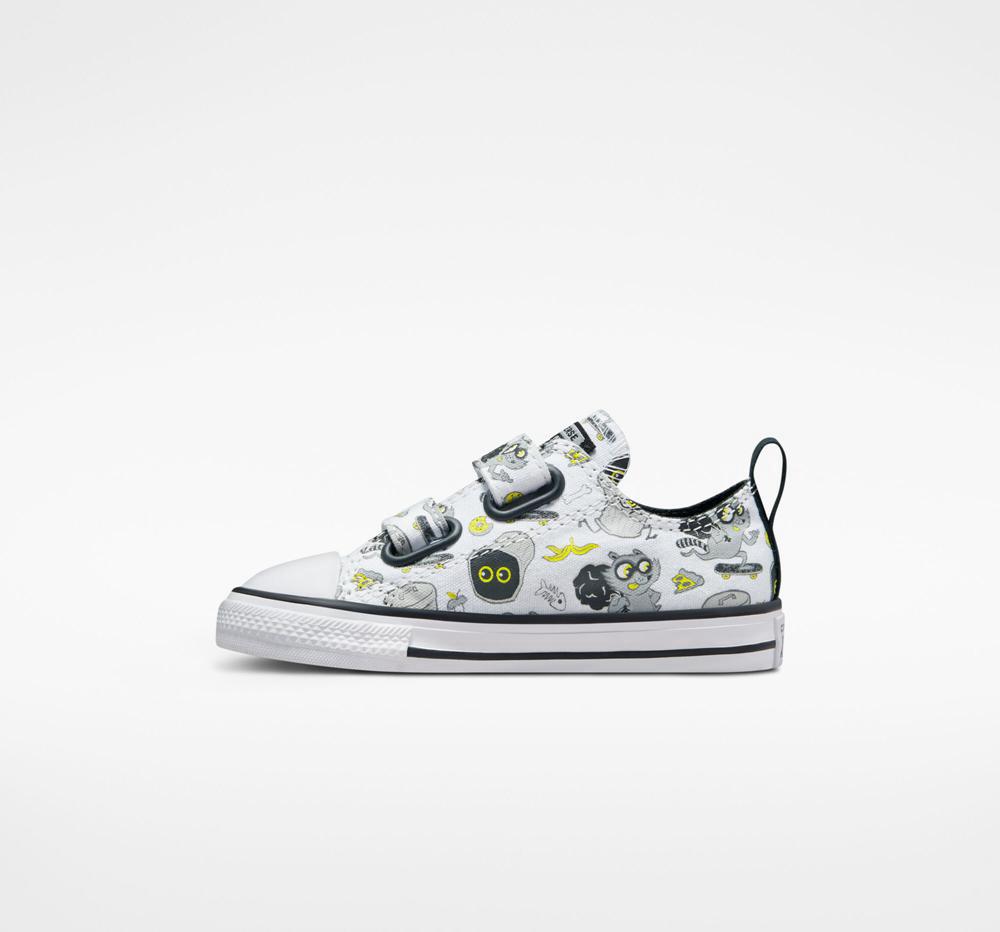 Low Tops Tenis Converse Chuck Taylor All Star Easy On Raccoons Toddler Niña Blancas Negras Gris  Colombia |  PKJOQ-7429