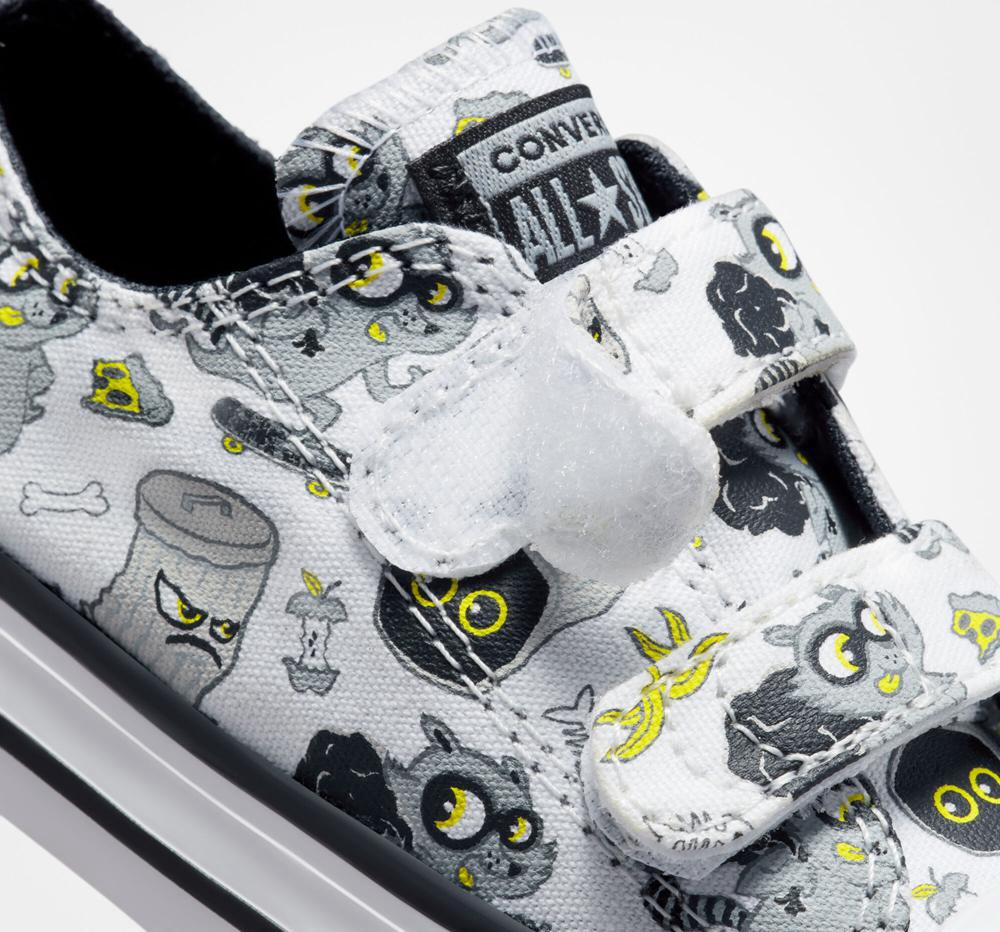 Low Tops Tenis Converse Chuck Taylor All Star Easy On Raccoons Toddler Niña Blancas Negras Gris  Colombia |  PKJOQ-7429
