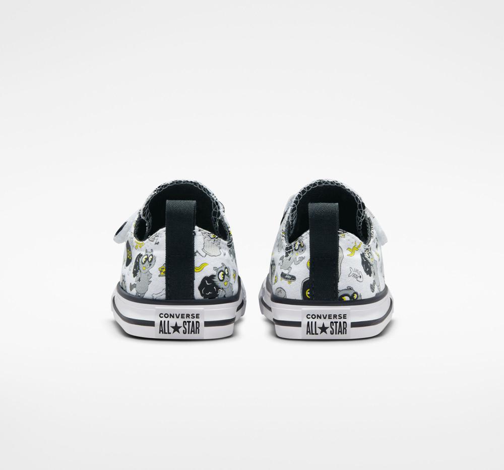 Low Tops Tenis Converse Chuck Taylor All Star Easy On Raccoons Toddler Niña Blancas Negras Gris  Colombia |  PKJOQ-7429