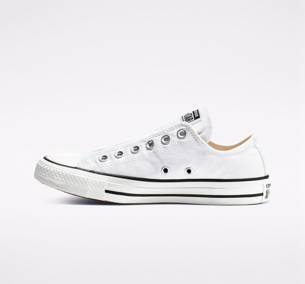 Low Tops Tenis Converse Chuck Taylor All Star Slip Unisex Hombre Blancas Negras Blancas  Colombia |  SHIYK-0458