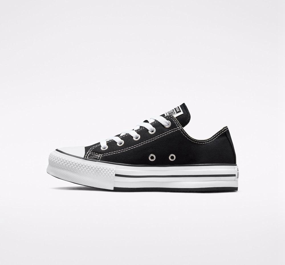 Low Tops Tenis Converse Chuck Taylor All Star Lift Plataforma Big Kids Niña Negras Blancas Negras  Colombia |  SUGEZ-6921