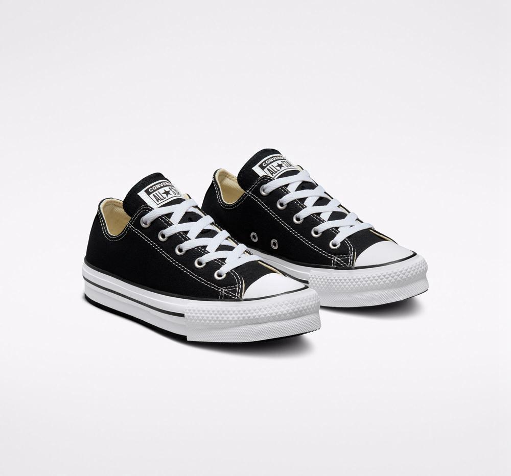 Low Tops Tenis Converse Chuck Taylor All Star Lift Plataforma Big Kids Niña Negras Blancas Negras  Colombia |  SUGEZ-6921