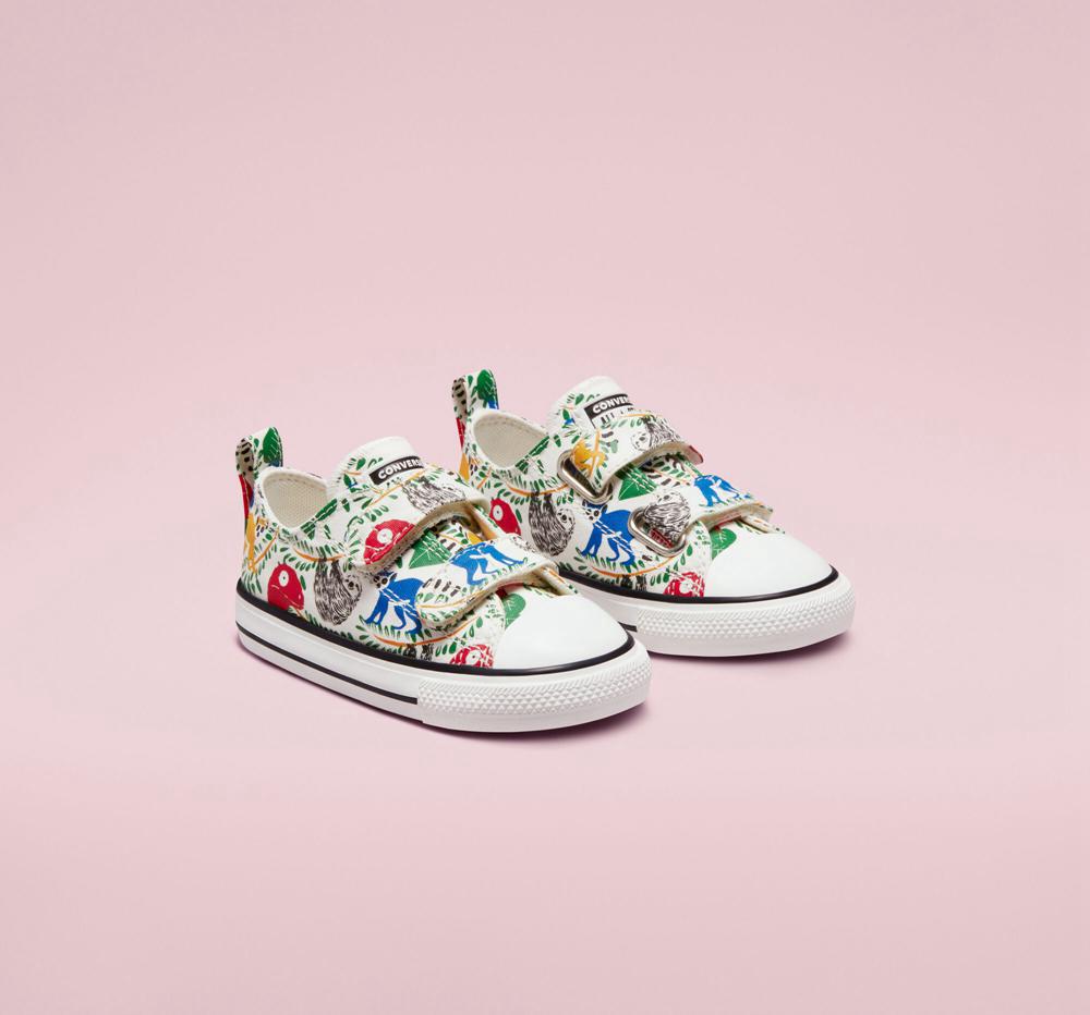 Low Tops Tenis Converse Chuck Taylor All Star Easy On Multicolored Animals Toddler Niño Blancas Negras  Colombia |  TJUYK-3846